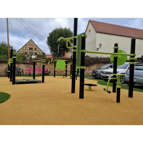 Agrès de motricité en plein air 7 en 1 pour public séniors - vue 4