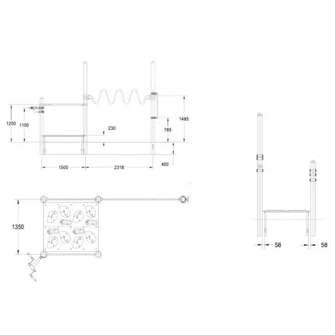 Station de sport combiné pour parcours séniors en plein air - vue 4