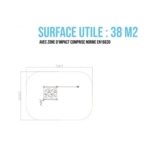 Station de sport combiné pour parcours séniors en plein air - vue 5