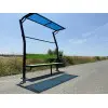 Banc urbain extérieur avec porte manteau - Aire de street workout - vue 2