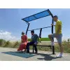 Banc urbain extérieur avec porte manteau - Aire de street workout - vue 5