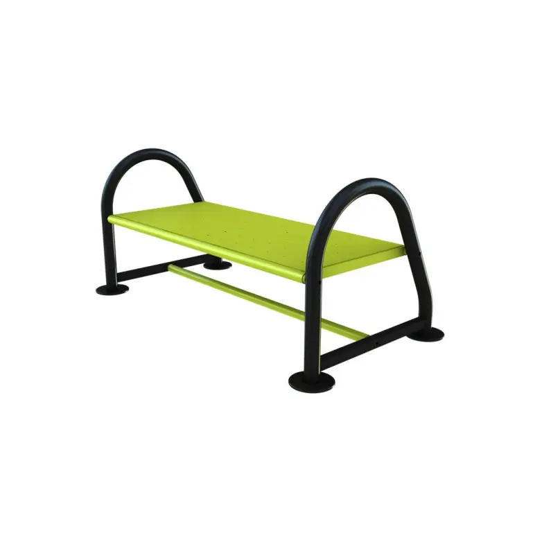 Banc public double fonction pour repos et entraînement de musculation en plein air