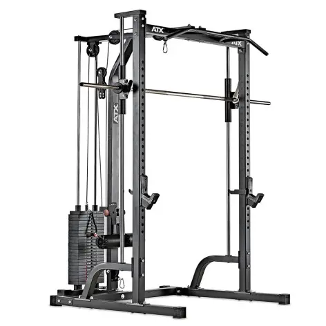 Smith machine à barre guidée avec colonne de poids
