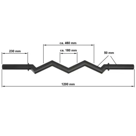 Fat bar en acier robuste de 115 cm avec gros diamètre 5 cm - vue 8