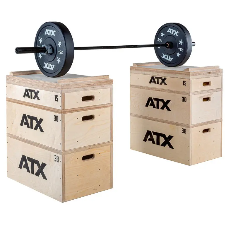 Ensemble de Jerk Block en bois empilables pour Strongman