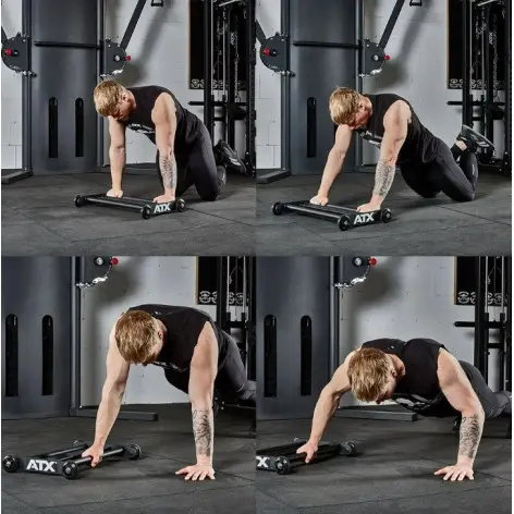 ATX Glute ham roller en métal avec roulettes - vue 3