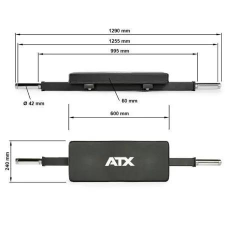Option hip thruster pour rack et cage à squat marque ATX - vue 16