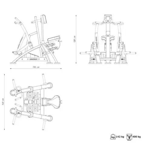 Rowing machine professionnelle - vue 8
