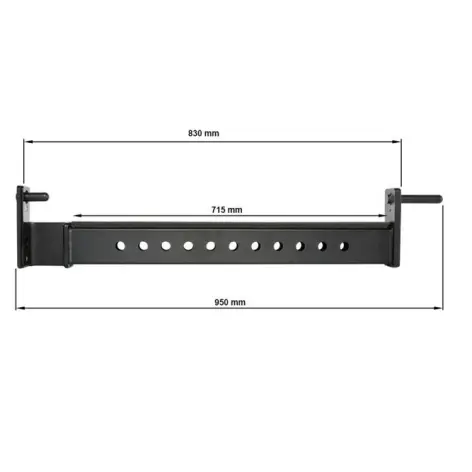 Paire de supports de sécurité repose-barres d'urgence 95 cm pour Power rack série 800 - vue 6