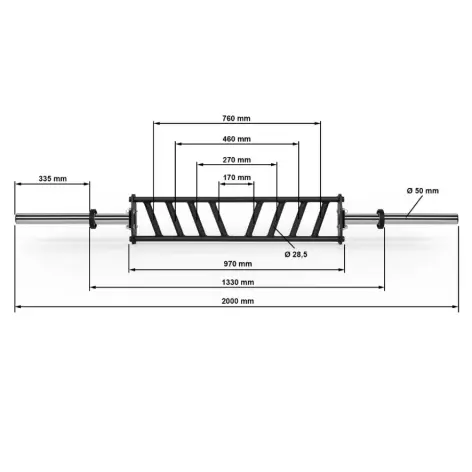 Barre de musculation multigrip ATX diamètre standard - vue 9