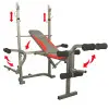 Banc de musculation home gym pliable avec chandelles, leg curl et leg extension - vue 2