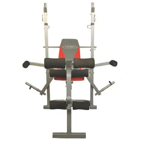 Banc de musculation home gym pliable avec chandelles, leg curl et leg extension - vue 3