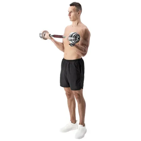 Pack complet d'haltères chromées 21 kg - vue 7