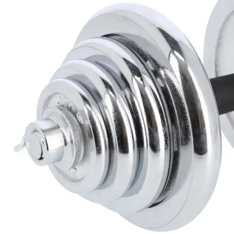 Set d'haltères en mallette chromé - 55 kg - vue 7