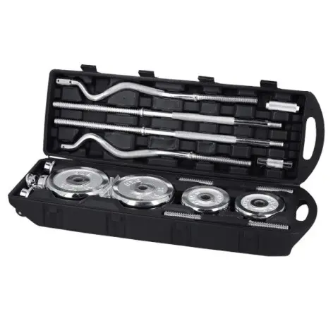 Set d'haltères en mallette chromé - 55 kg - vue 9