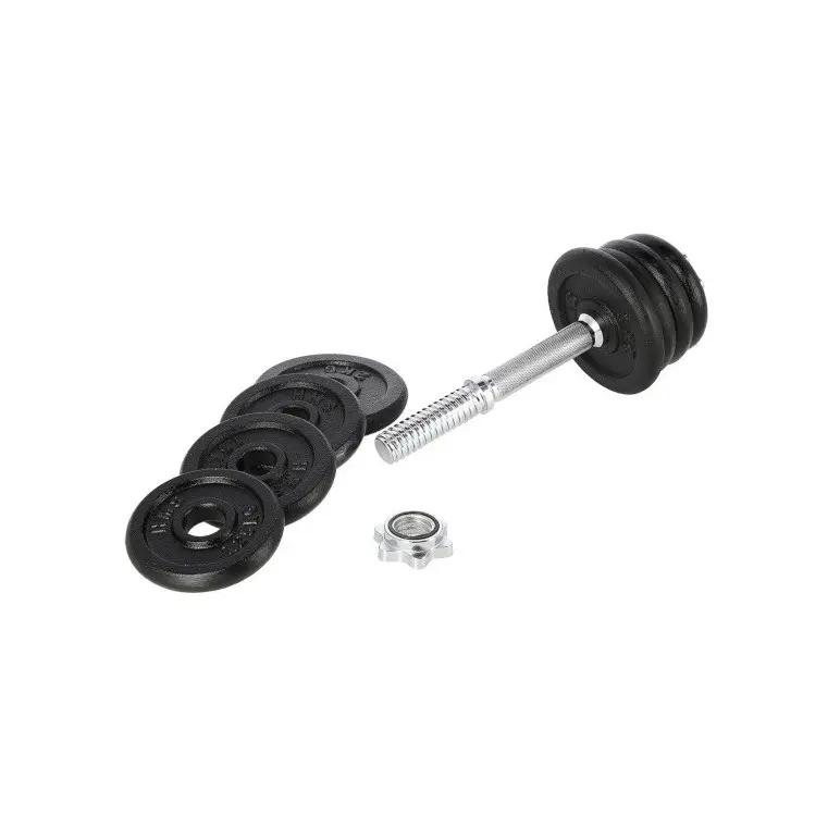 Haltère avec poids total de 15 kg polyvalent pour training des biceps