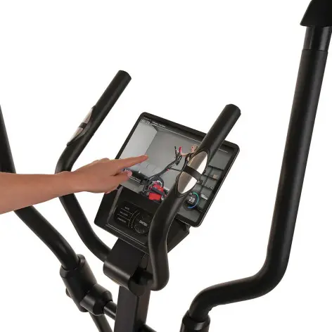 Vélo elliptique avec roues de déplacement - vue 2