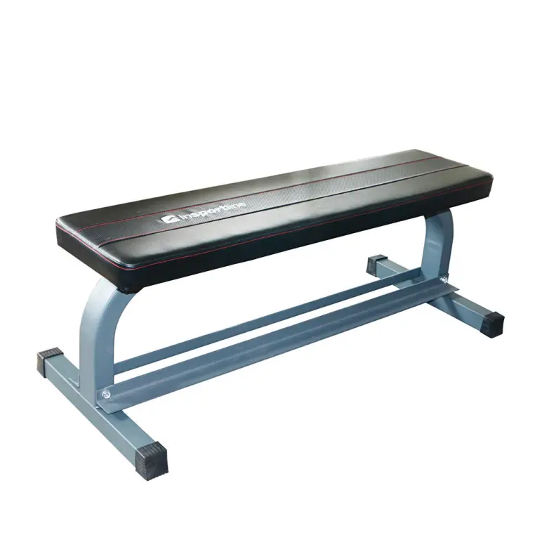 Banc plat de musculation en acier robuste antidérapant avec rangement pour haltères