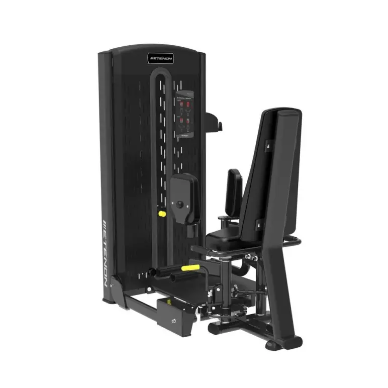 Station de musculation pour les adducteurs avec colonne de poids