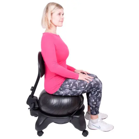 Chaise ergonomique avec dossier ballon de gymnastique amovible - vue 12