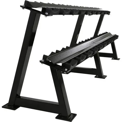 Rack professionnel avec emplacements individuels 5 à 20 paires d'haltères - vue 2