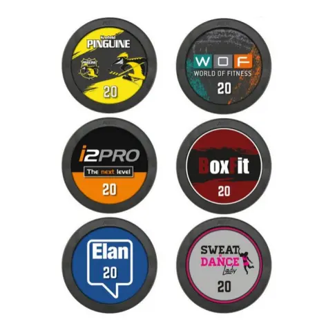 Haltères préchargées EZ avec logo personnalisable - vue 3