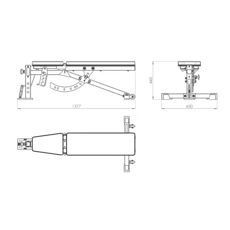 Banc de musculation ATX avec dossier et siège réglable - vue 6