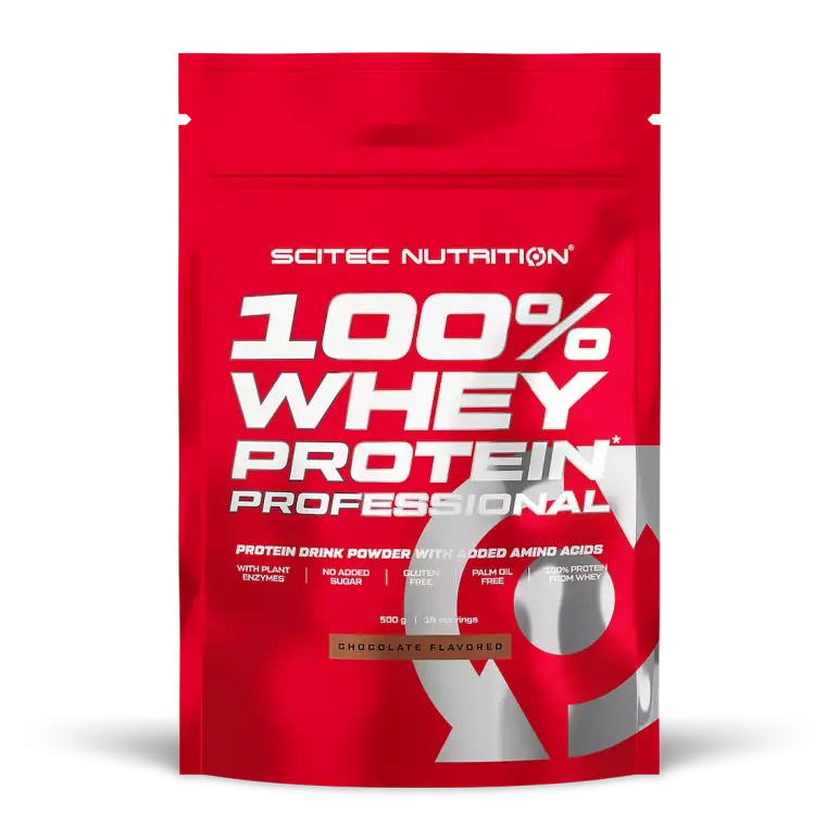 Sachet de whey proteine pour sportifs -  Goût chocolat vanille fraise en 0,5 kg ou 1 kg