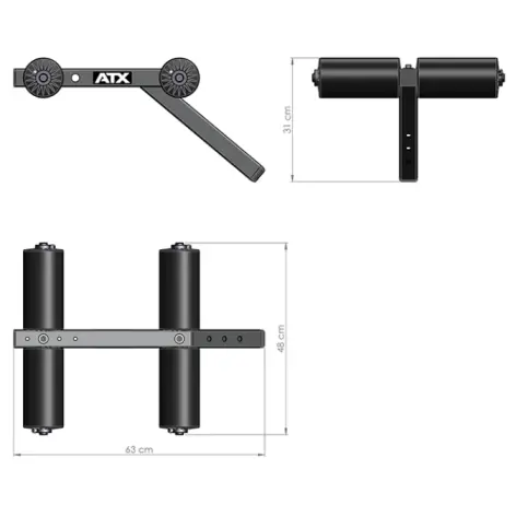 Option pour banc de musculation ATX - Accessoire poste à abdominaux - vue 10