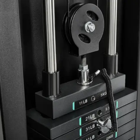 Station de musculation à poulie vis à vis double 2 x 90 kg ATX - vue 8