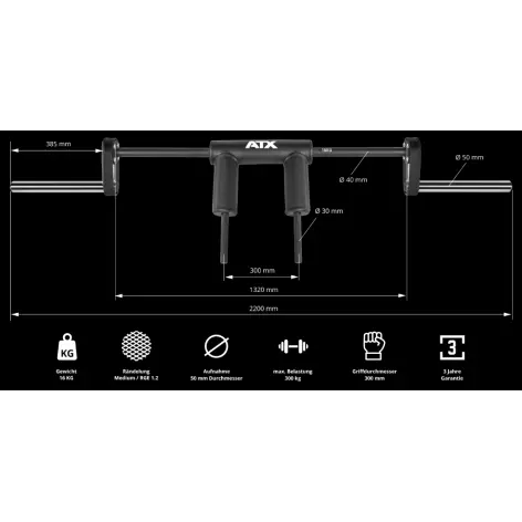 Safety Bar Squat ATX Olympique 50 mm - vue 9