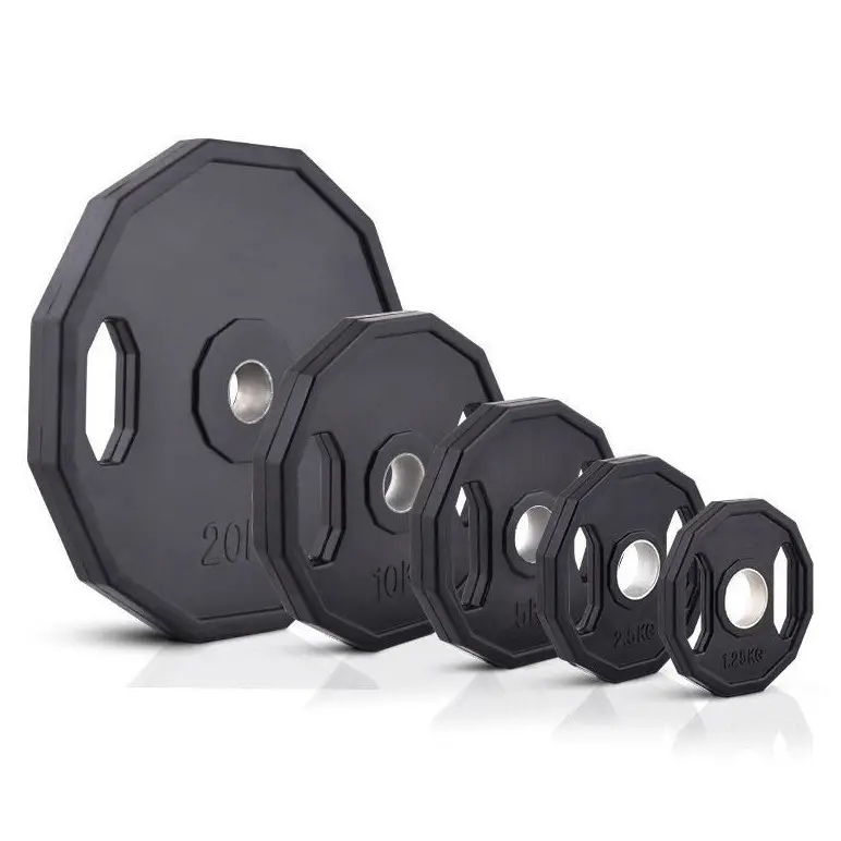 Disque olympique hexagonal en caoutchouc 1,25 à 20 kg