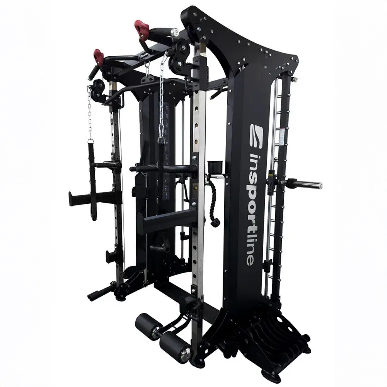 Smith machine de musculation avec double colonne de poids