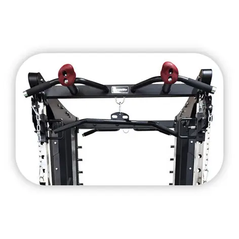 Smith machine de musculation avec double colonne de poids - vue 7