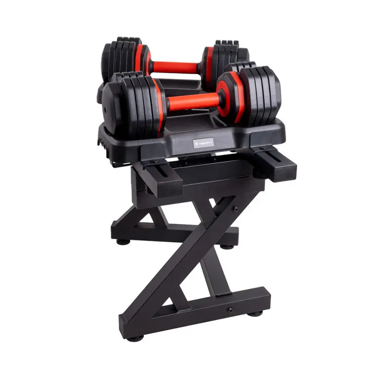 Ensemble Paire Haltères réglables 6,5 à 24,5 KG avec socle de rangement - vue 1