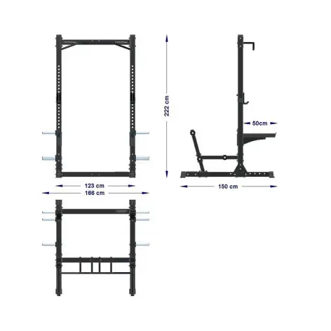 Half rack de musculation professionnel capacité de charge 400 kg - vue 5