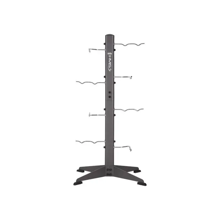 Colonne de rangement pour accessoires de training avec 8 crochets
