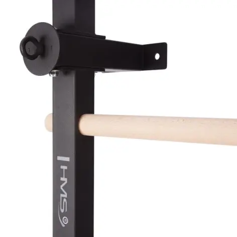 Échelle de fitness en acier et bois avec sangles de tirage incluse et barre de traction - vue 5