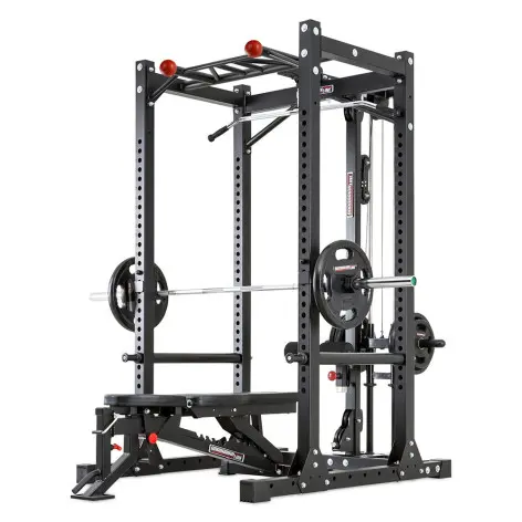 Power cage avec poulie haute et basse et barre de traction - vue 4