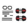 Set d'entraînement musculaire avec haltères courts, long et kettlebells - vue 2