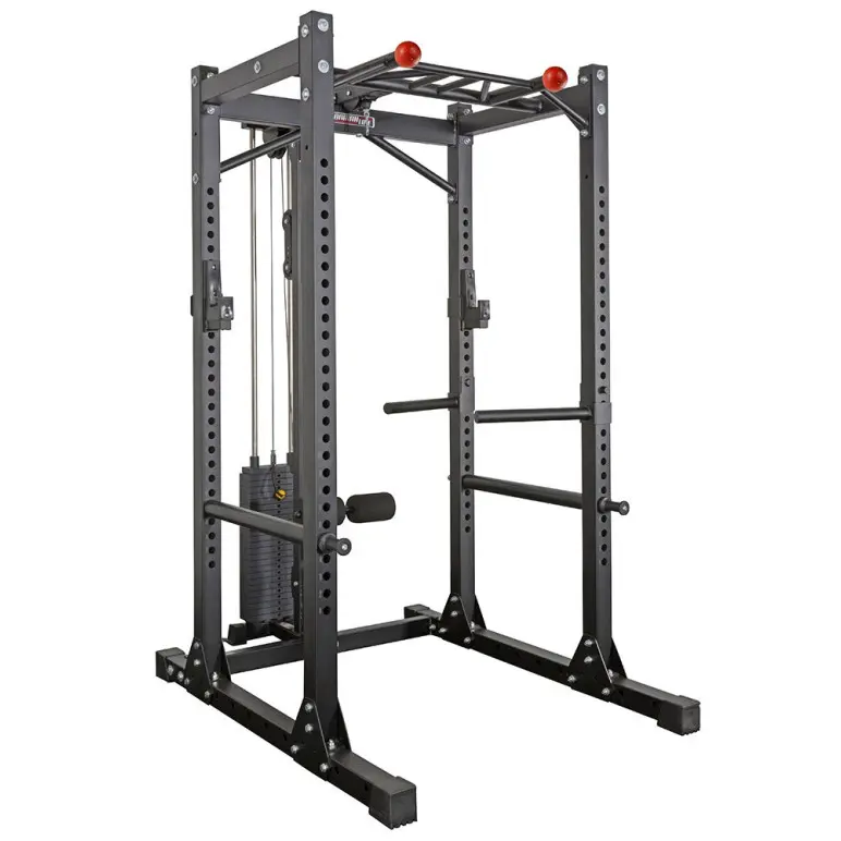 Powercage avec poulie haute et basse et colonne de poids intégrée