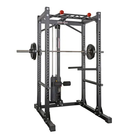 Powercage avec poulie haute et basse et colonne de poids intégrée - vue 3