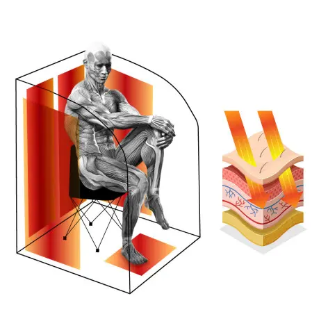Sauna à lumière rouge pour la récupération musculaire - vue 15