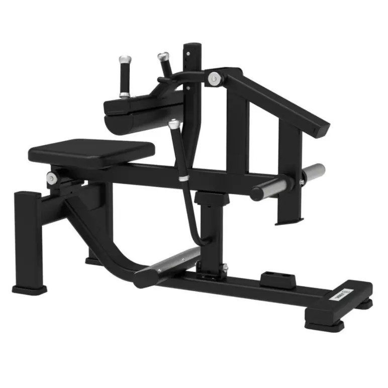 Plate loaded machine seated calf extension