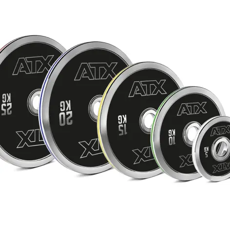 Disques de poids olympiques chromés et calibrés de 5 à 25 kg marque ATX - vue 2