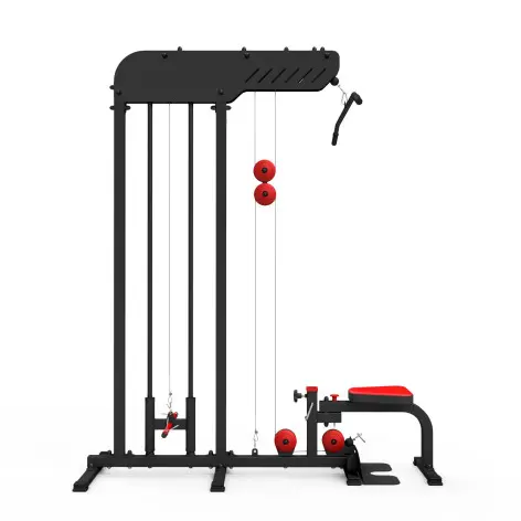 Station à poulie haute et basse 200 kg avec siège - vue 2