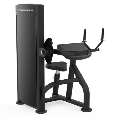 Triceps extension machine avec colonne de poids intégrée - vue 3