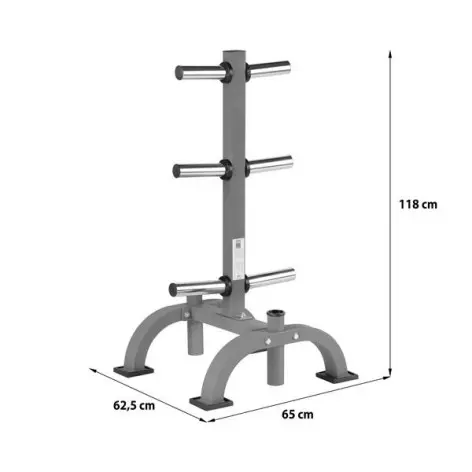 Arbre de rangement pour disques de poids et barres de musculation olympiques - MAX 300 kg - vue 6