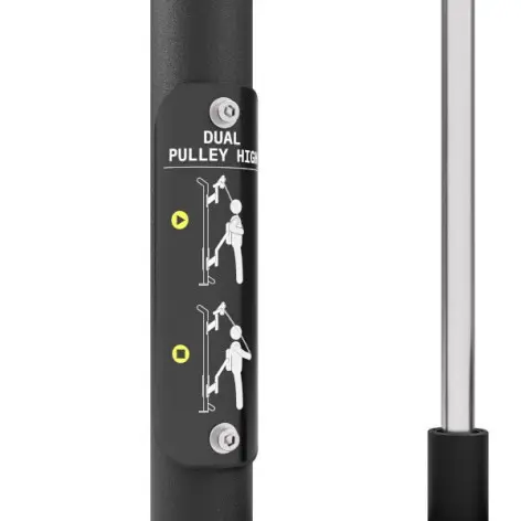 Poulie Haute et Basse avec colonne de poids guidée 90 kg - vue 5