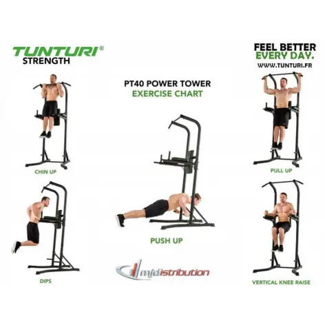 Tour de musculation chaise romaine tractions, abdimnaux, dips et pompes - vue 6